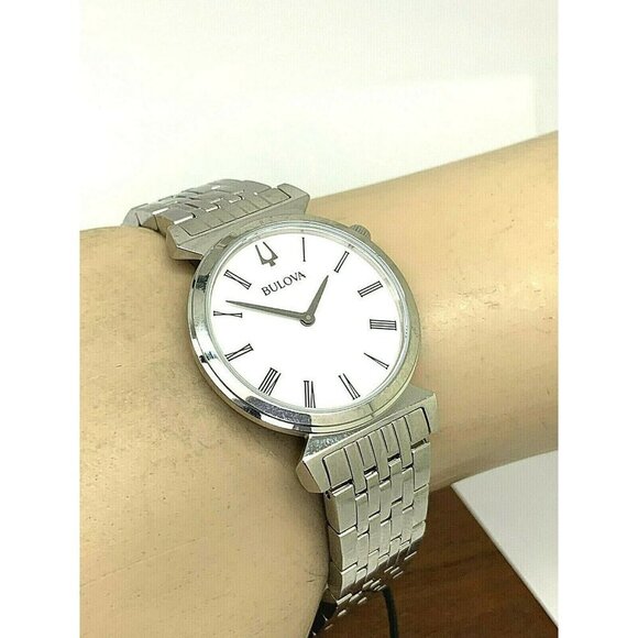 Bulova Women's Watch 96L275 Roman Numeral White Dial Stainless Steel Quartz - Picture 5 of 13